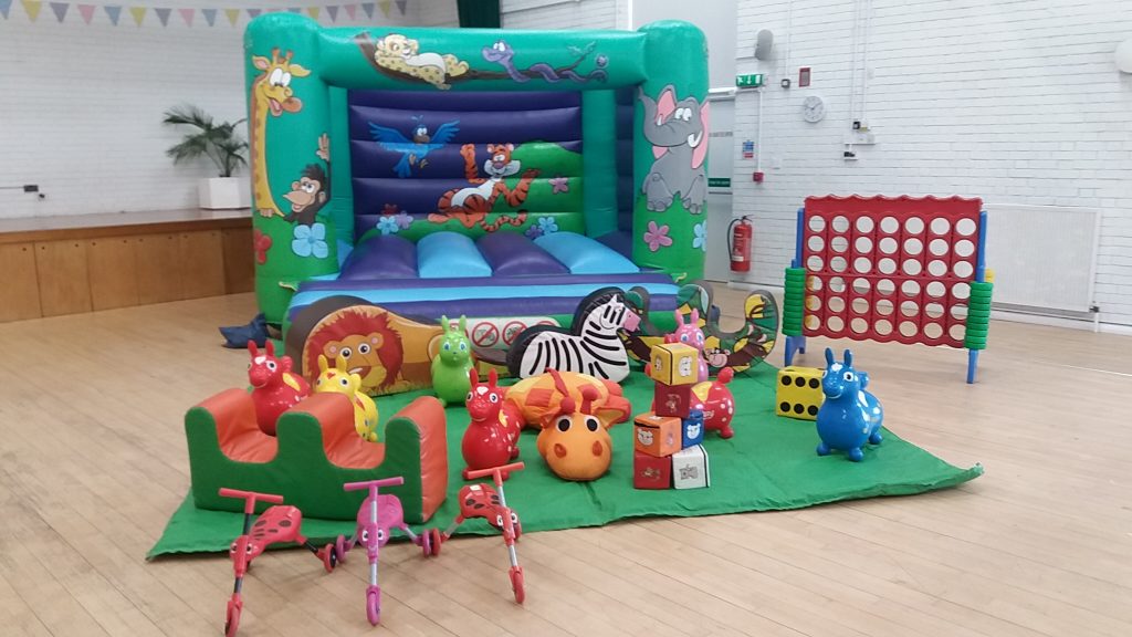 Jungle Bouncy Castle with Soft Play and Giant Connect 4 West End Parish Centre Southampton