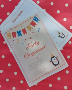 party planning organiser for family parties or children's birthdays.