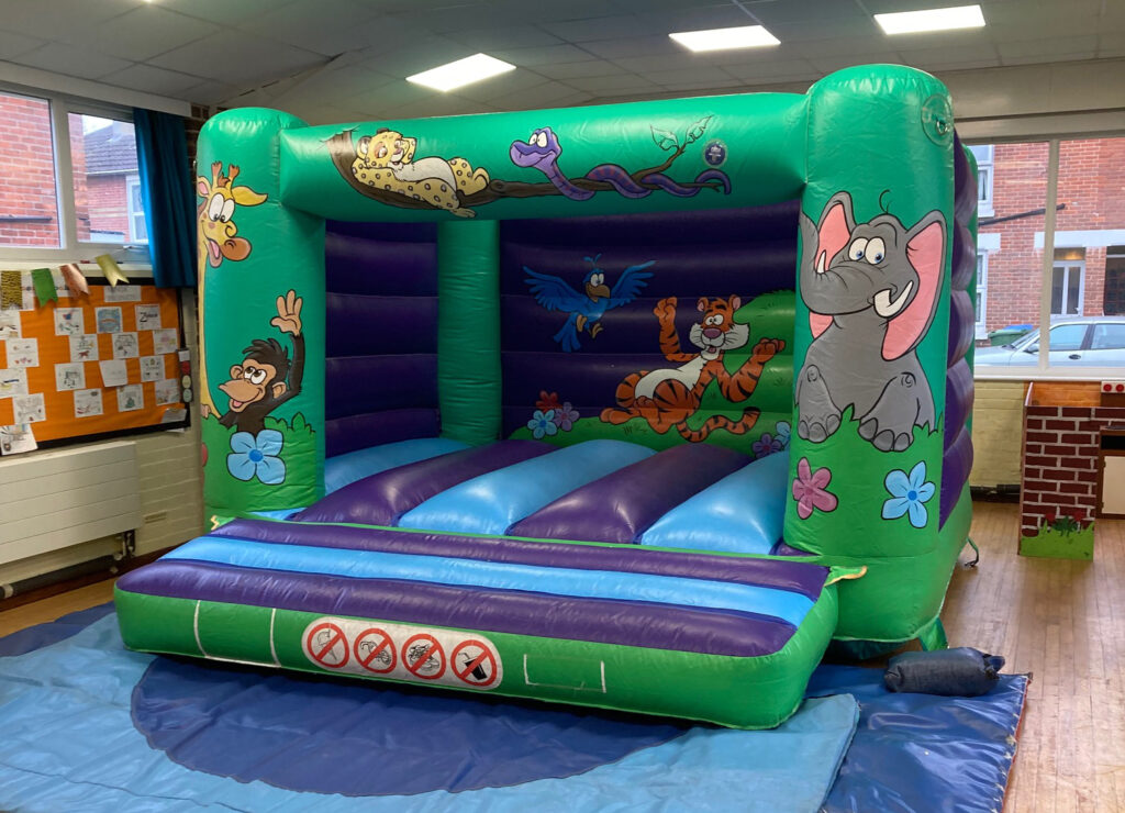 Jungle Bouncy Castle for birthday party at Swaythling Baptist Church Hall