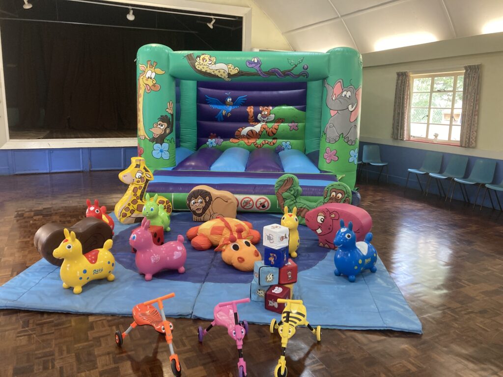 Bouncy castles and soft play hire for party at St Michaels Church, Bassett