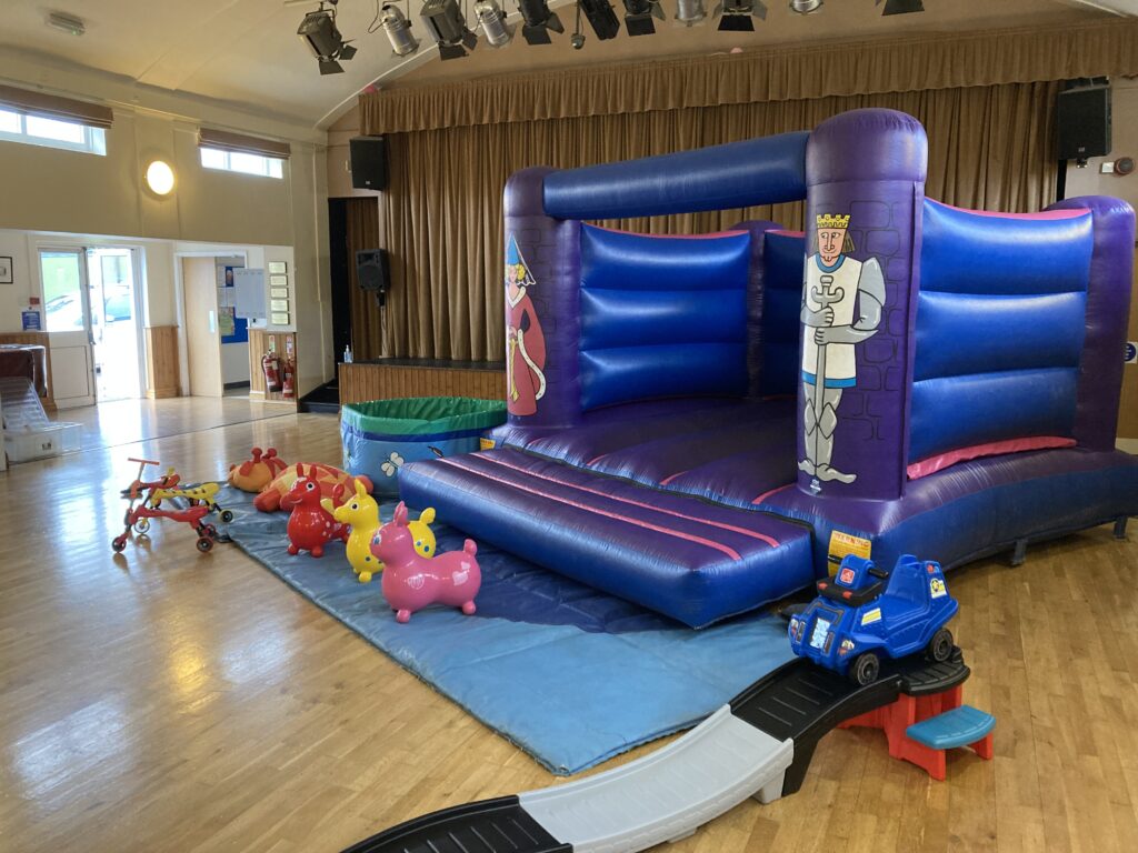 Bouncy Castle with assortment of extras at Hamble Memorial Hall