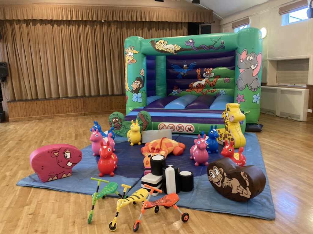 Soft play and Jungle Bouncy castle for hire in Hamble Memorial Hall