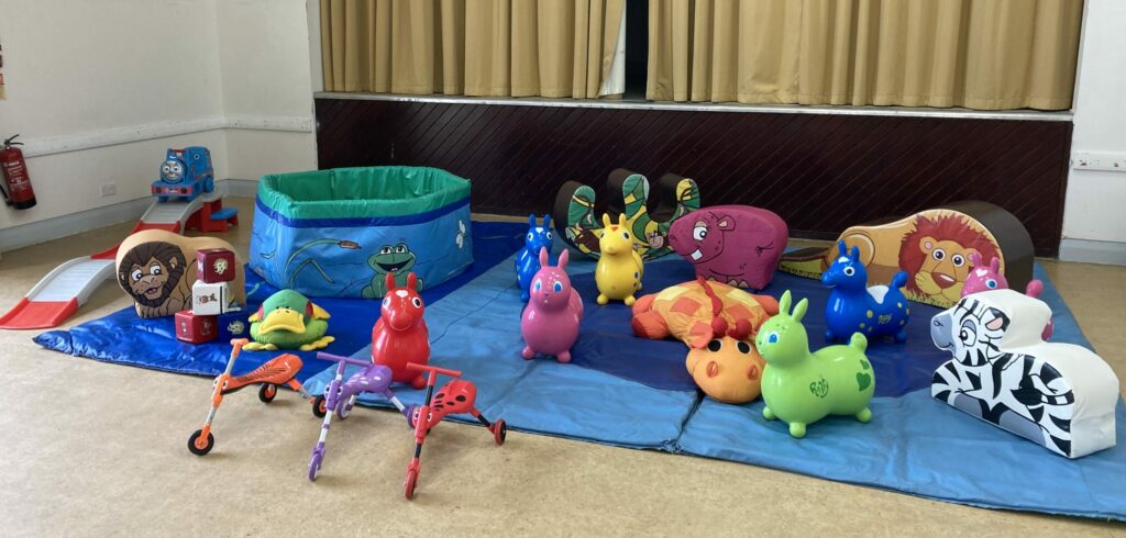 Softplay with ballpool and Thomas the Tank Roller Coaster at Netley Abbey, Abbey hall