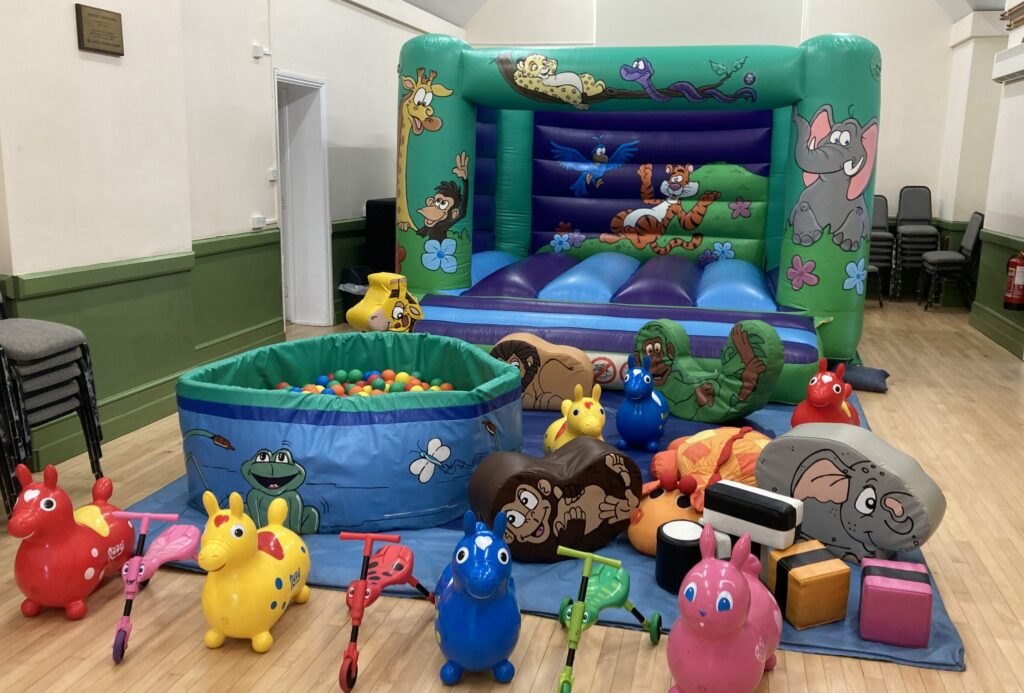 bouncy castle, ballpool and soft play hire at Sarisbury Green Parish Rooms