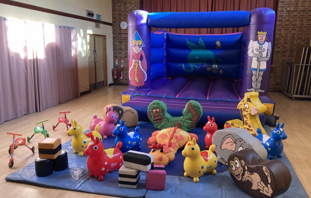 Soft play and bouncy castle hire at Woodley Village Hall nr Romsey